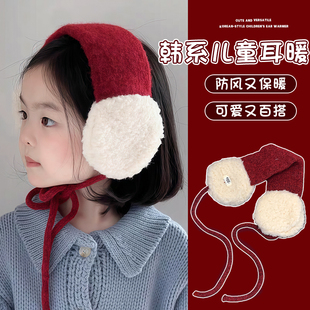 多色～ins韩国儿童毛茸茸耳罩egg冬季男女宝宝保暖耳暖防冻耳包潮
