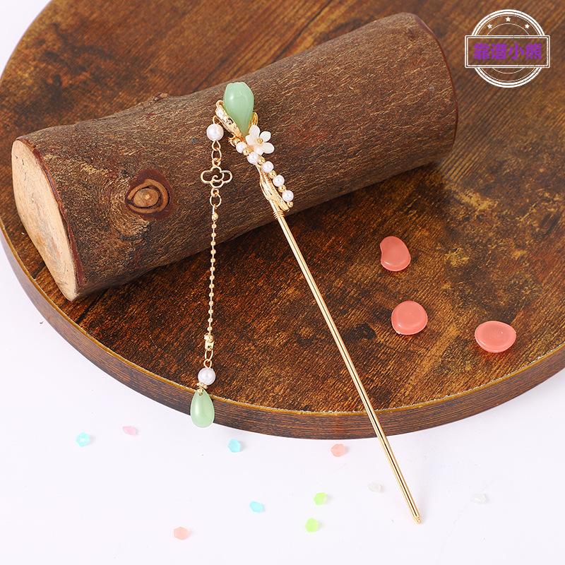 古风发簪盘发珍珠发簪日常百搭汉服简约神棍簪中头饰发饰品女