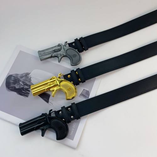 新款牛仔西部风手枪扣皮带男女