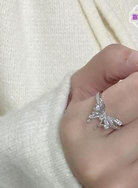 不规则立体开口戒指女小众设计感可调节食指戒冷淡风网红指环