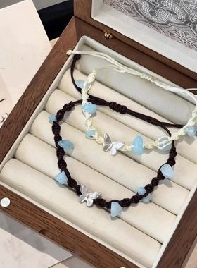 幸运碎石手链女小众设计款