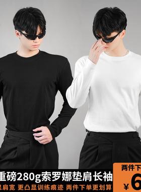 【320g重磅】UTS索罗娜正肩版型半高低领正肩纯色轻奢长袖打底