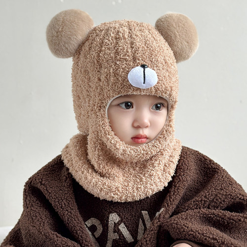 儿童帽子秋冬季可爱宝宝加厚毛绒