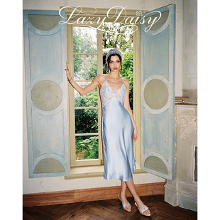 Daisy Lazy Jaclyn系列19姆米真丝吊带睡裙女8116 鹦鹉梨严选