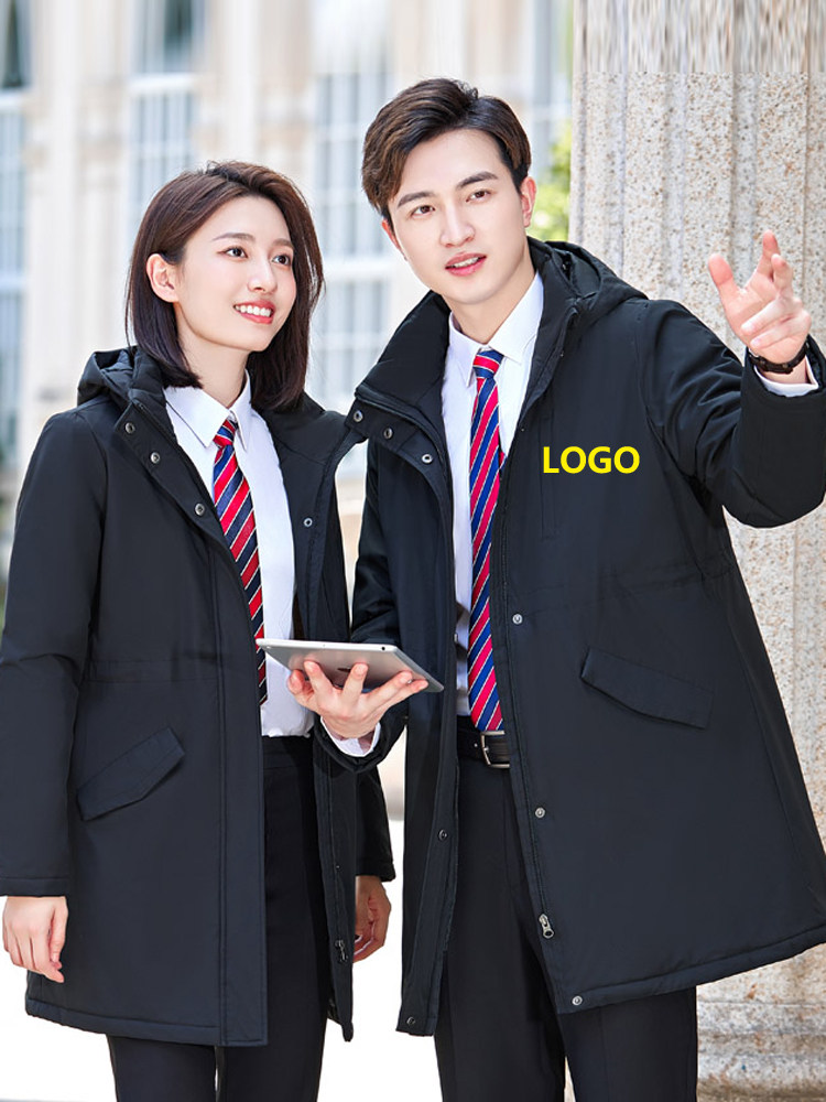 采购产品男女职业夹克,冬季连帽棉衣,商务正装,销售部,酒店物