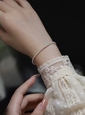 施家珍珠手链女简约百搭气质时尚