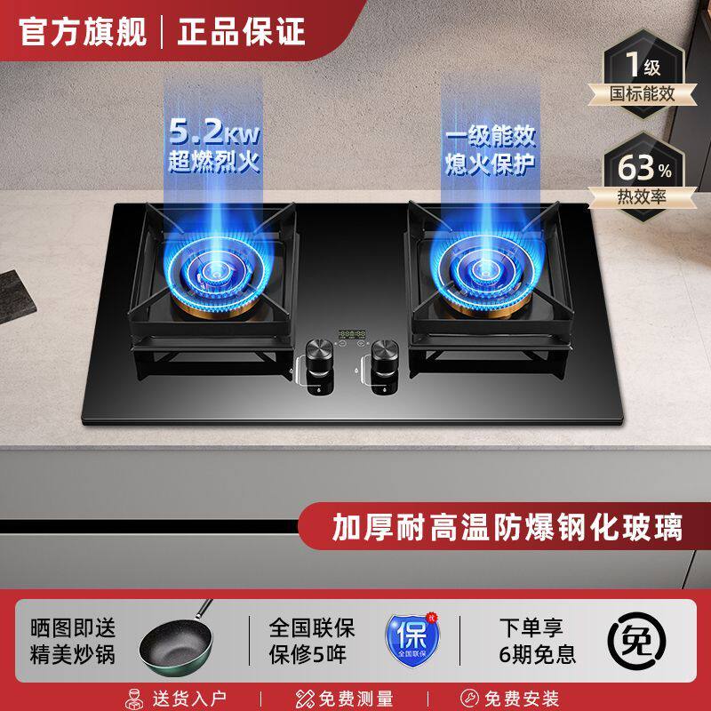 欢呼好太太燃气灶双灶家用天然气灶猛火爆炒鸳鸯定时液化气煤气炉