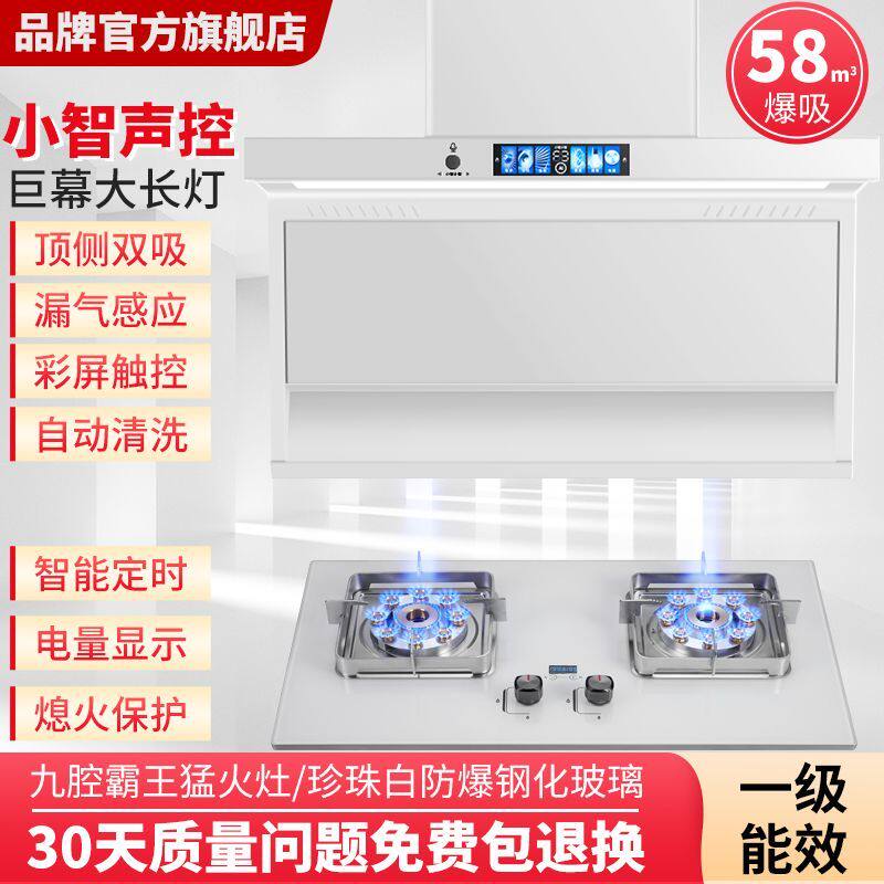 樱花树油烟机燃气灶套餐大吸力顶侧双吸抽油烟机灶具套装组合两件