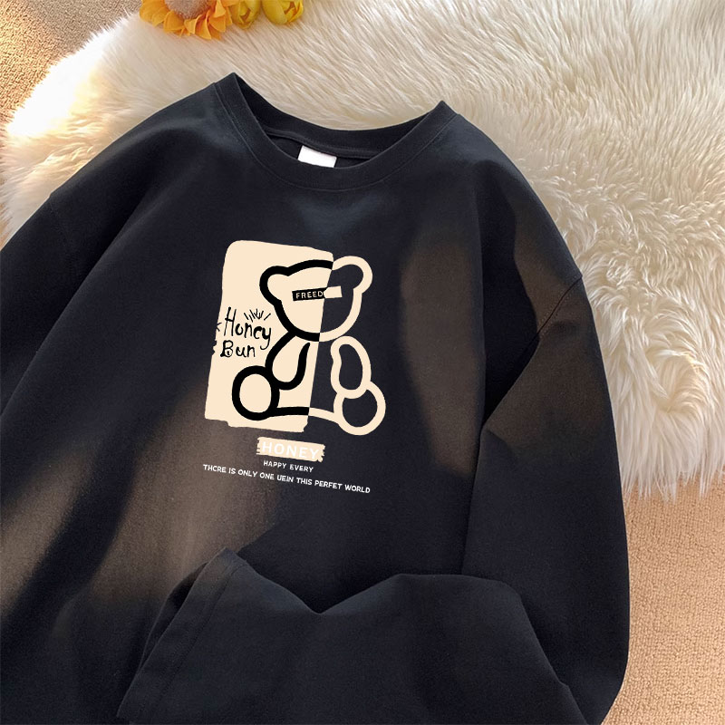 圆领纯棉长袖t恤男士美式高街