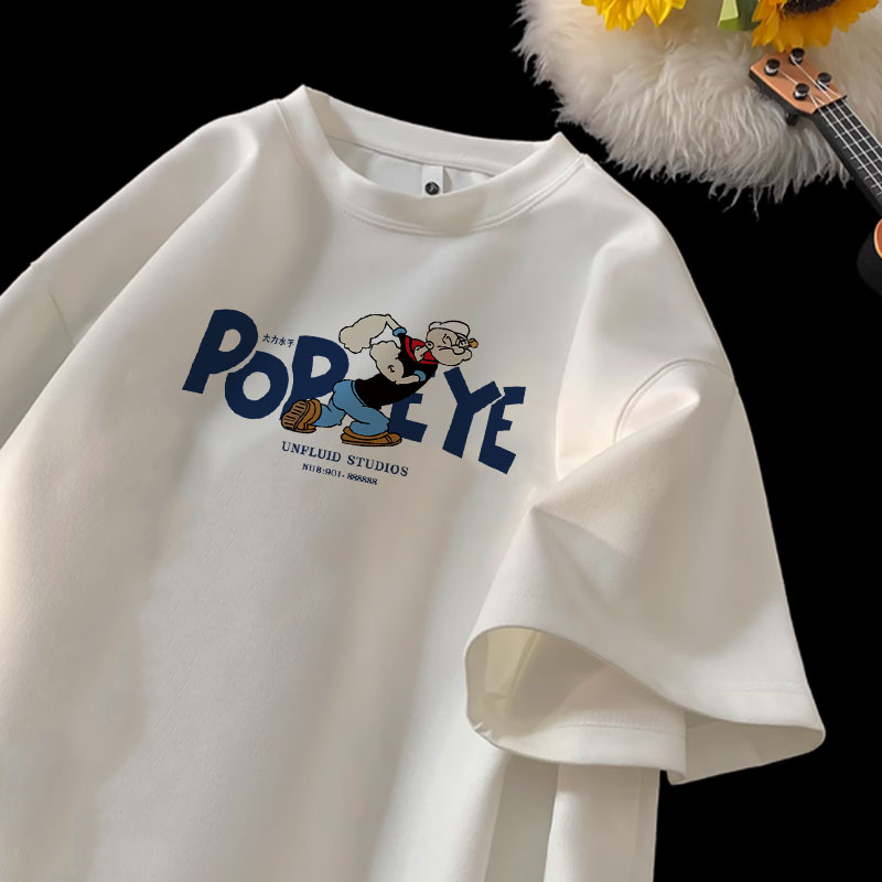 短袖t恤男夏季港风简约2025新款