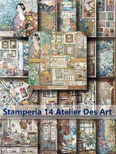 Stamperia014-大尺寸junk journal艺术工作室复古素材自制纸本