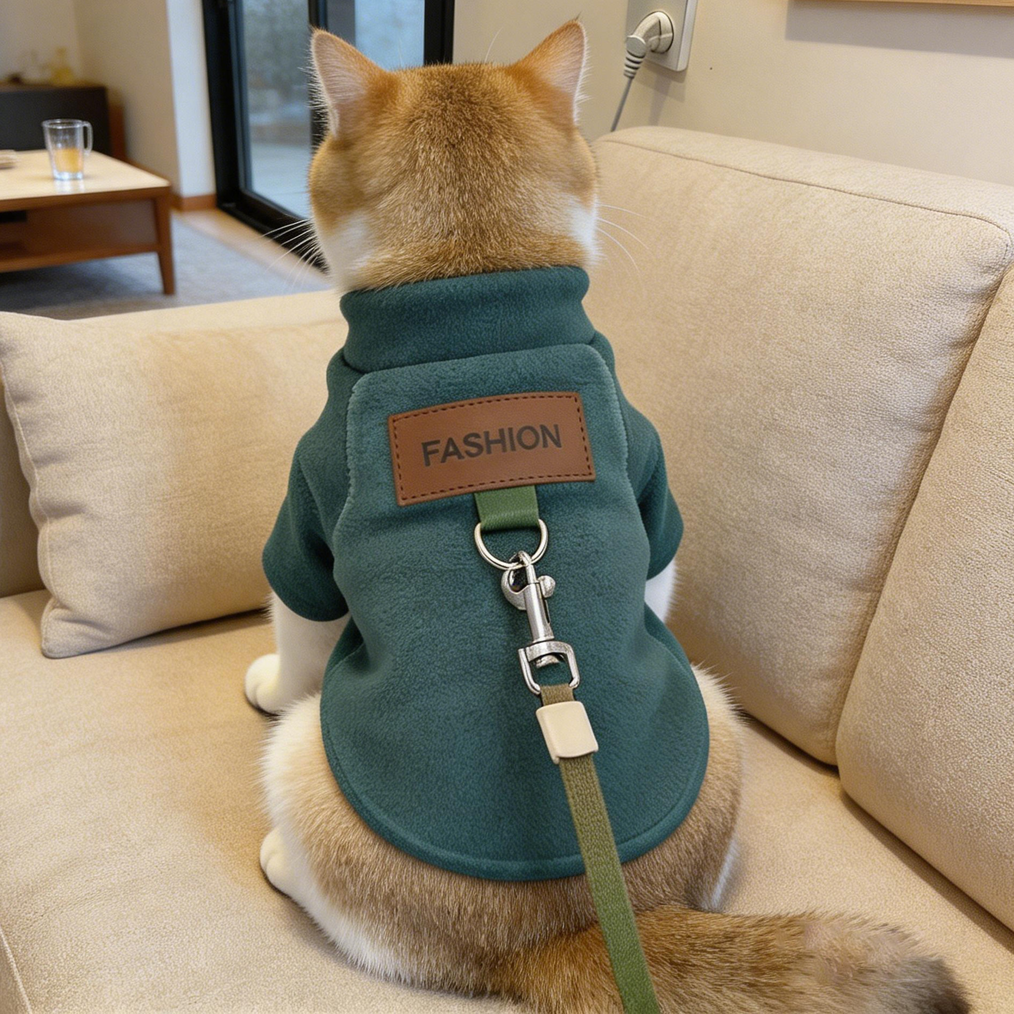 猫咪衣服秋冬潮流可牵引保暖卫衣