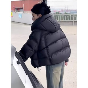 棉服女款爆款2025新款羽绒棉衣短款宽松冬季外套反季清仓黑色棉袄