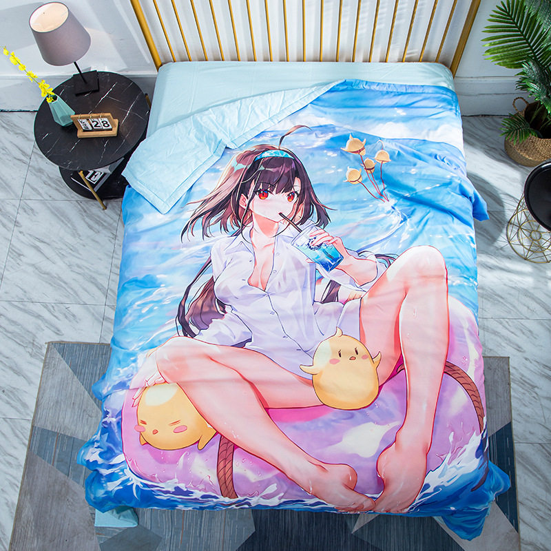 二次元空调被儿童学生宿舍夏季薄款被子