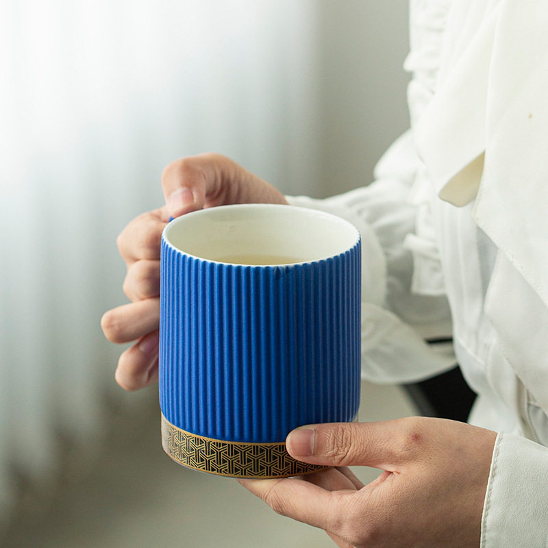 马克杯陶瓷杯子女生夏季喝水杯家用办公室男生咖啡杯茶杯克莱茵蓝