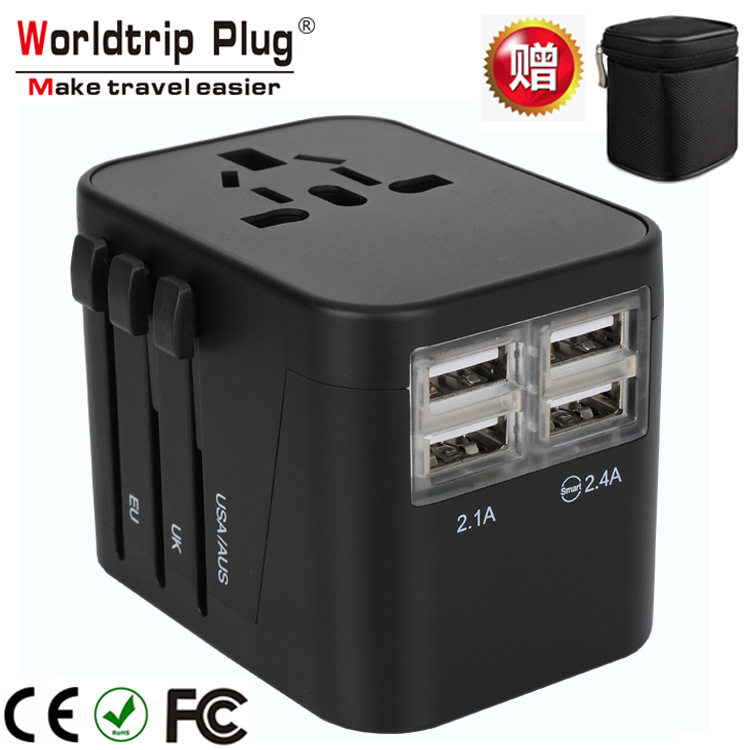 4usb3.全球多国转换插头出国旅行转换插头转换器多功能转换插头