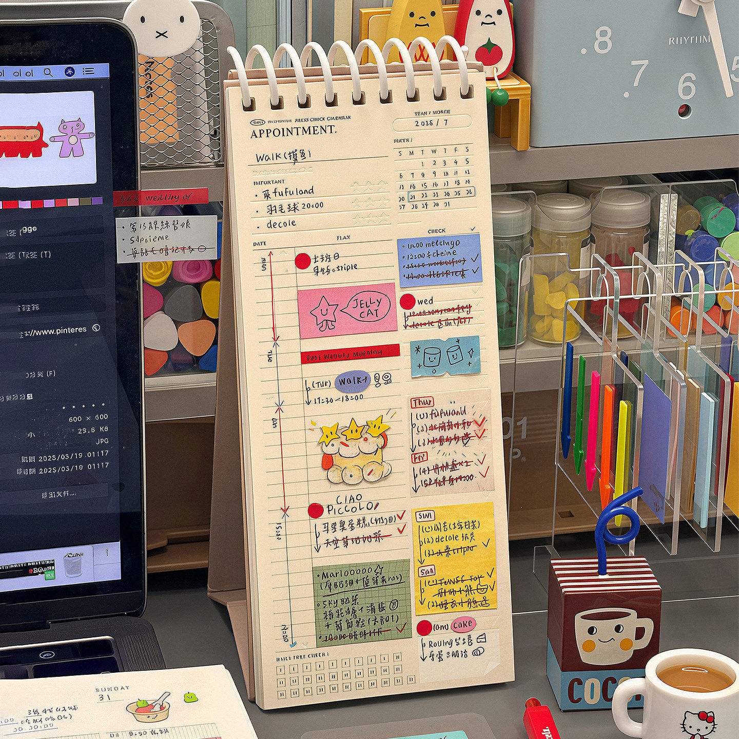 可立式计划本桌面todolist学习计划每日一页台历初高中生日程计划