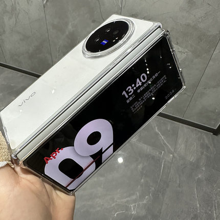 vivoxfold3透明手机壳xFoId5新款fold3pro折叠屏超薄亚克力保护套xflod5全包防摔VOVO简约男5g版女款外壳适用