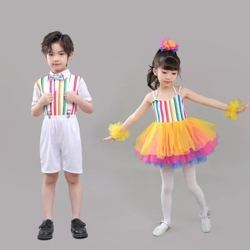 六一儿童演出服男女款蓬蓬裙可爱吊带纱裙幼儿园小星星舞蹈表演服