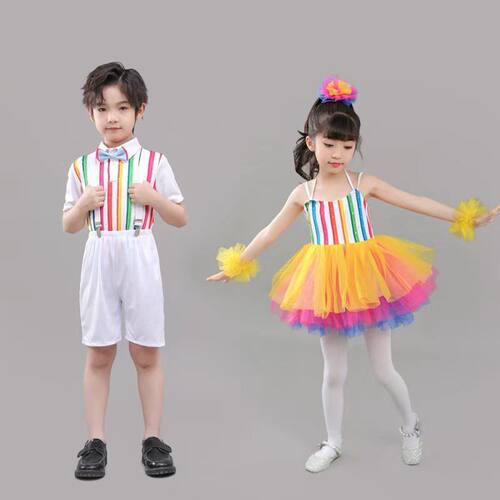 六一儿童演出服男女款蓬蓬裙可爱吊带纱裙幼儿园小星星舞蹈表演服