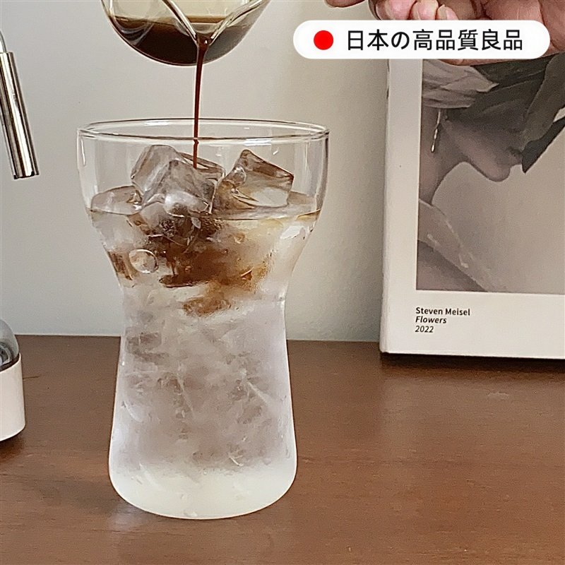 ins风小众冰美式拿铁咖啡杯耐热玻璃杯冷萃气泡水杯早餐杯牛奶杯