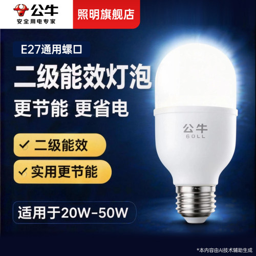 公牛灯泡二级能效超亮省电