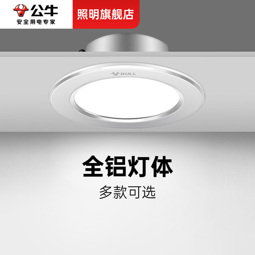 公牛全铝客厅LEDRG0防蓝光筒灯