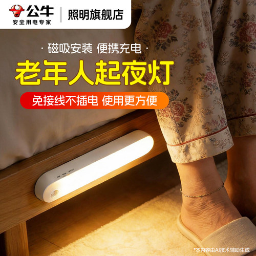 【老人晚上起夜】感应灯长时续航