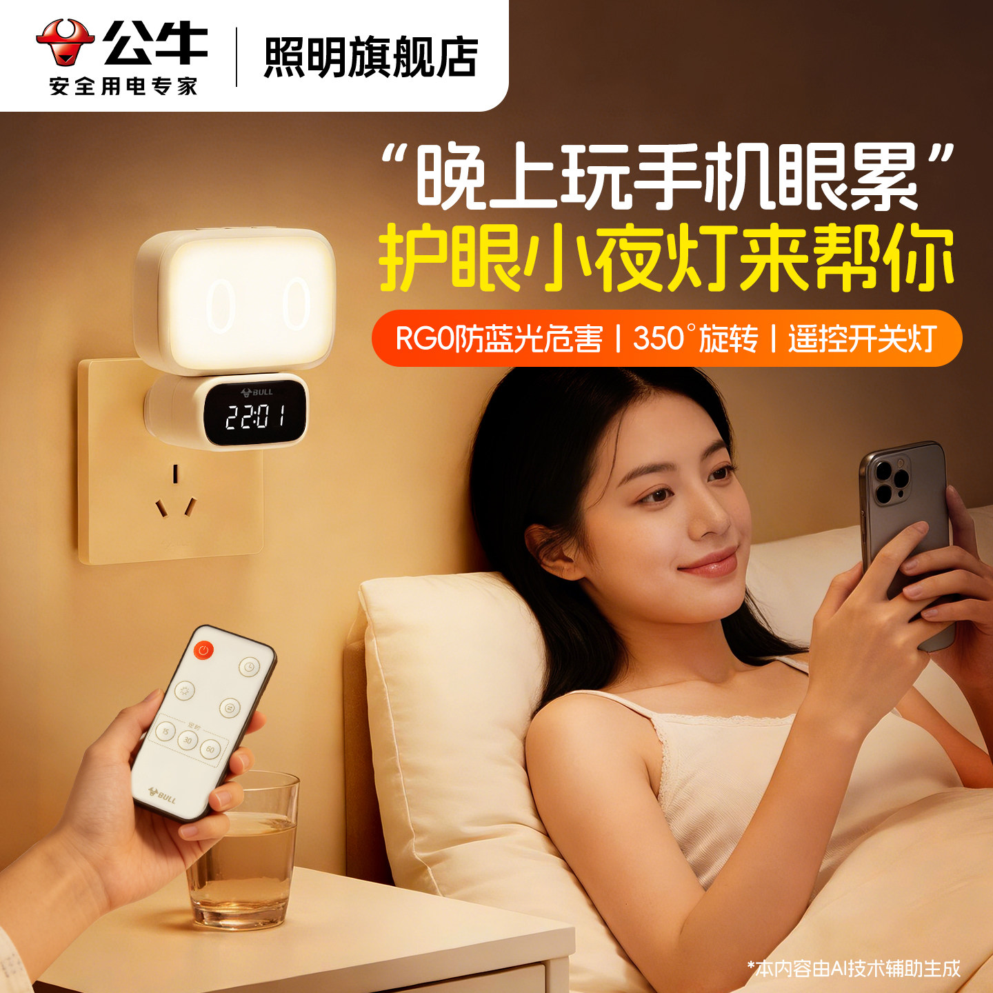 【防蓝光危害】女生玩手机护眼灯图片