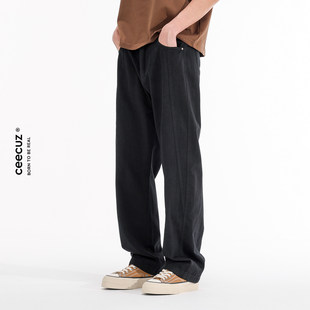 Ceecuz解构设计感vintage工装裤男款2026春夏新款透气直筒休闲裤