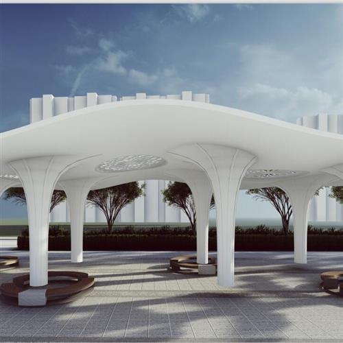 大型不锈钢廊架景观雕塑户外异形创意金属凉亭公园小区长廊钢结构