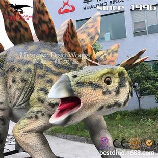 大型仿真恐龙副栉龙家族机械恐龙制作基地仿真软体硅胶模型定制