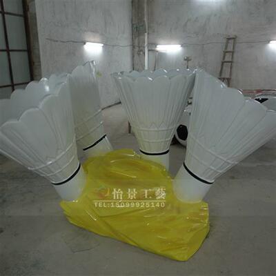 现货直销玻璃钢足球造型花盆模具花钵公园广场大型花器美陈
