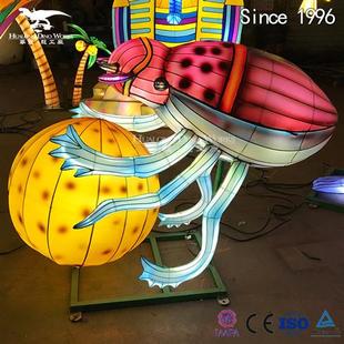 夜游彩灯花灯七星瓢虫灯装饰美工颜色处理支持来图制作