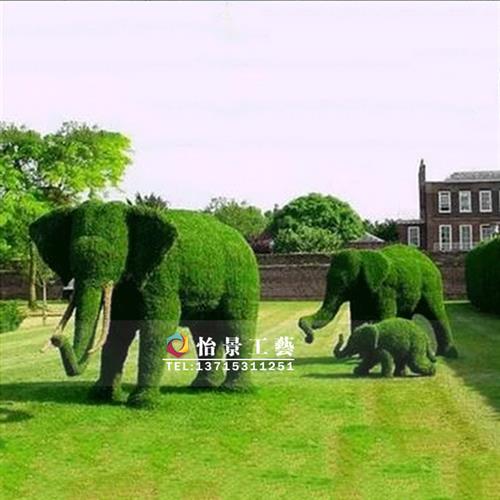 玻璃钢绿植仿真大象雕塑园林景观美陈摆件玻璃钢仿真大象雕塑
