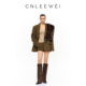 套装 CNLEEWEI2025秋季 翻领毛呢廓形西装 毛呢低腰超短裤 新款 经典