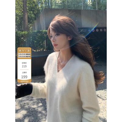 十三忻拉毛山羊绒毛衣秋