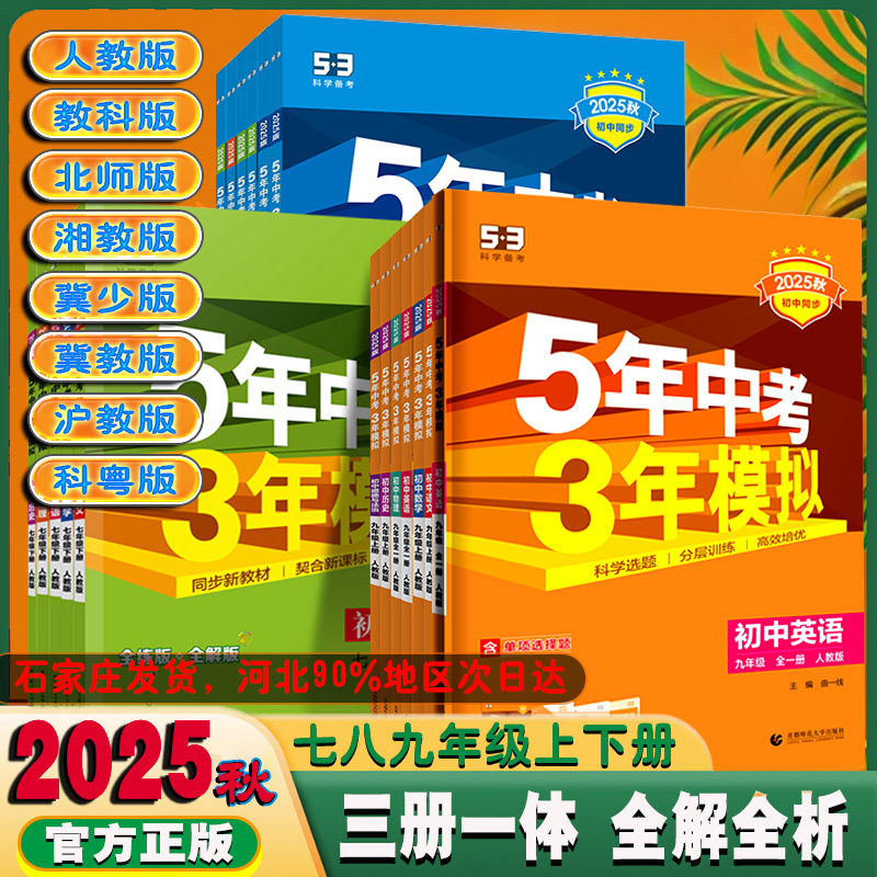 2025版初中53同步练习册上册