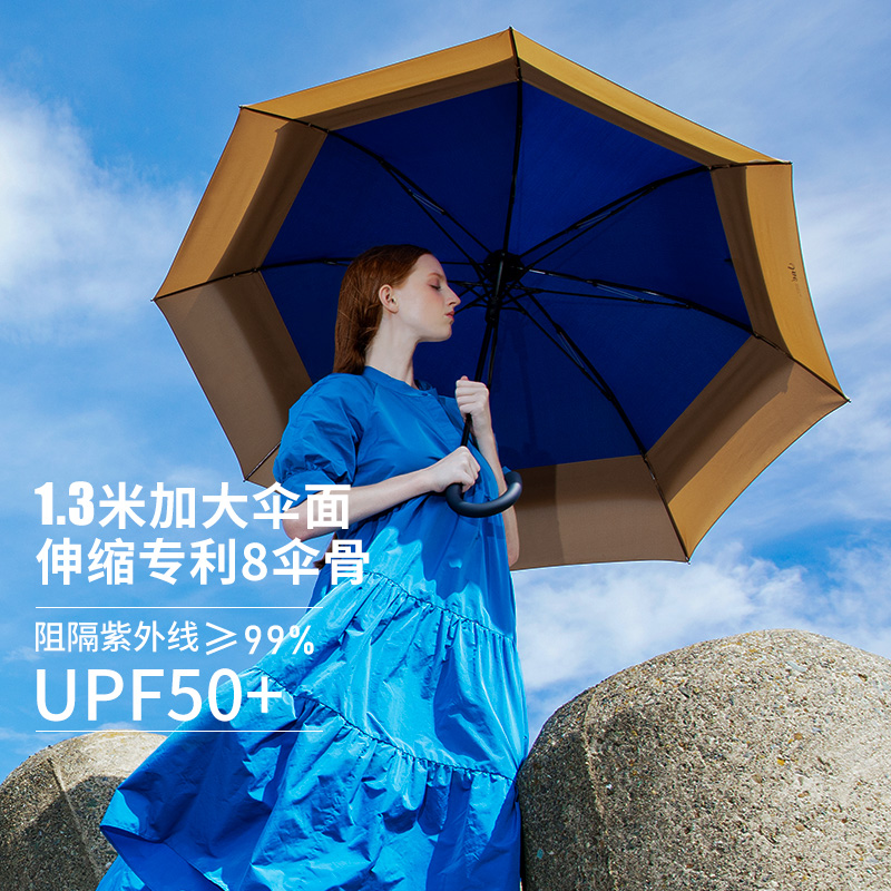珍妮花双层魔术伞加大伞面晴雨两用抗风防晒防紫外线高尔夫直柄伞