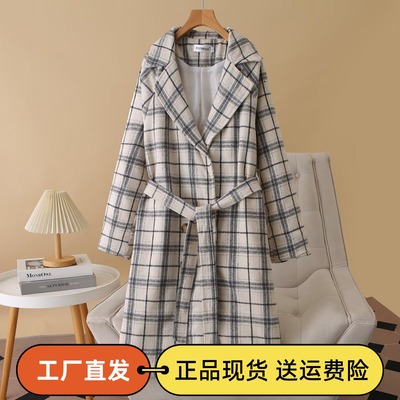 大码胖mm高级感毛呢大衣韩版宽松