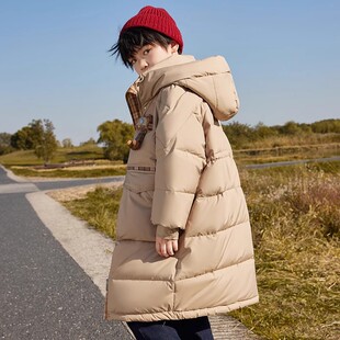 哈尔滨东北男女儿童保暖羽绒服冬装户外中大童中长款加厚防寒外套