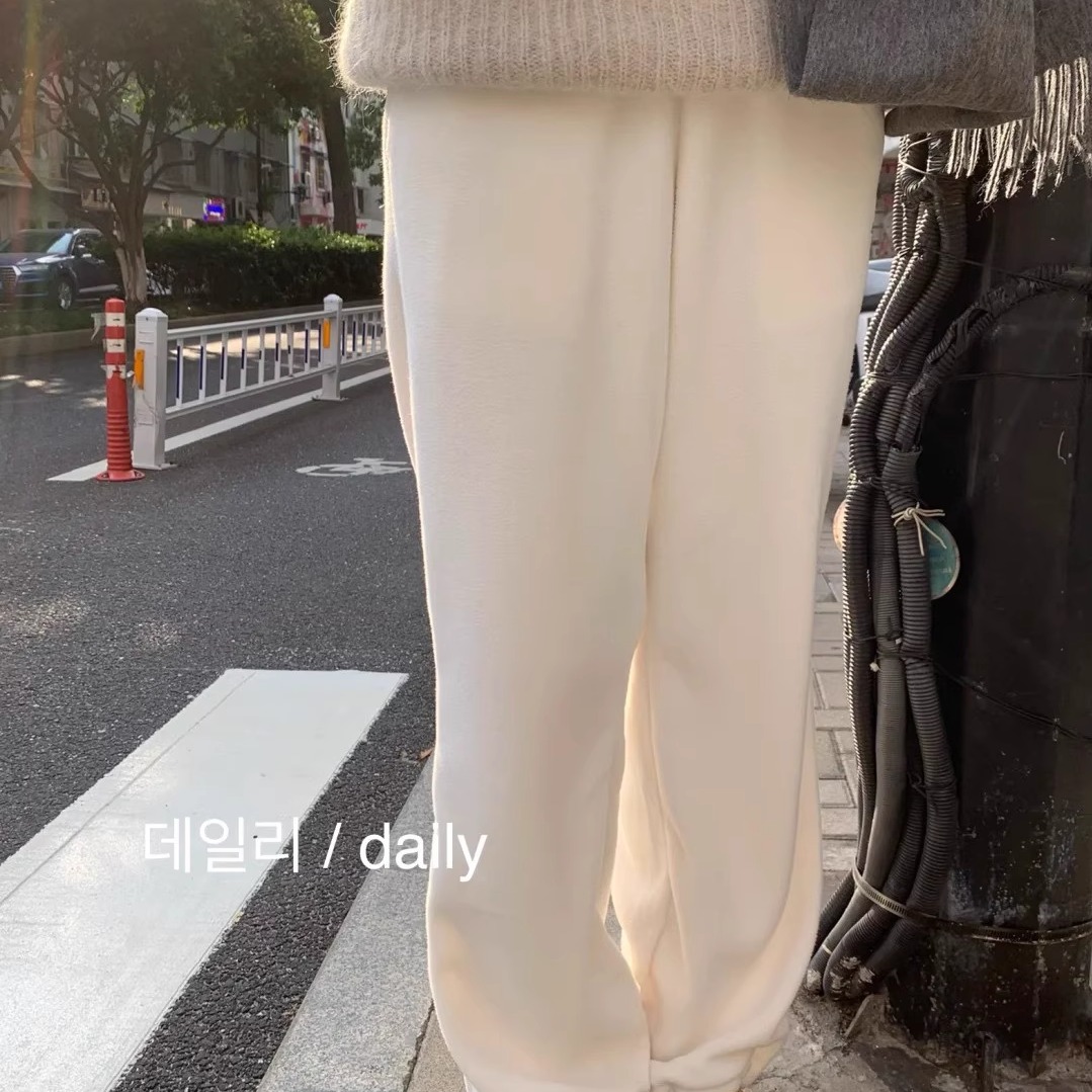 ounce通勤保暖加厚松紧腰口袋休闲卫裤25冬季韩货定制