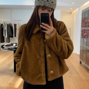 atelier edition环保皮草短款大衣25冬季新款韩货定制