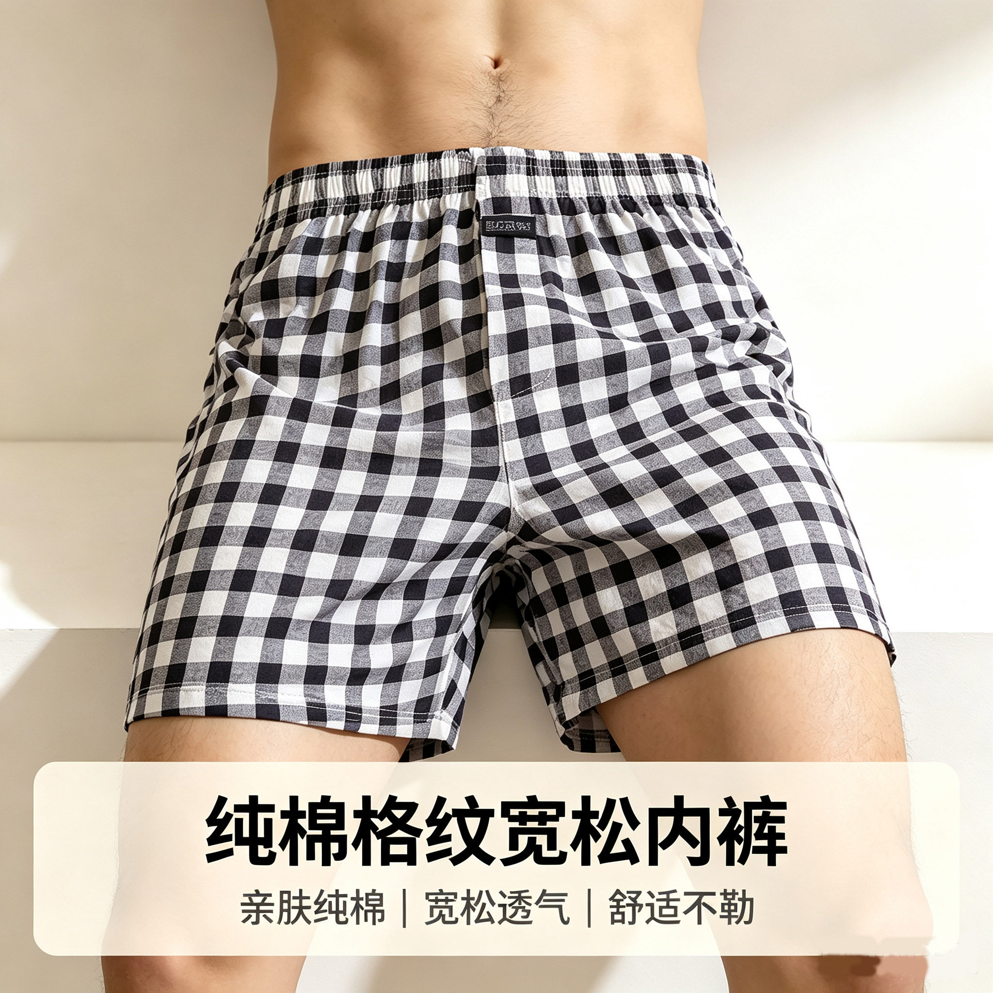 纯棉男士阿罗裤大码薄款透气短裤