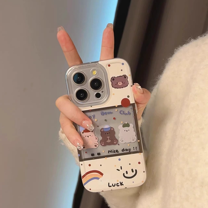 适用苹果16手机壳iphone16ProMax新款硅胶15plus情侣透明14pro高级感小熊13可爱12超薄精孔X镜头全包保护套零