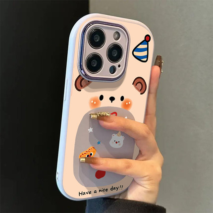 适用苹果16手机壳iPhone16promax女新款15pro夏天高级感14plus镜头全包13pm硅胶可爱12小众11防摔保护套豪