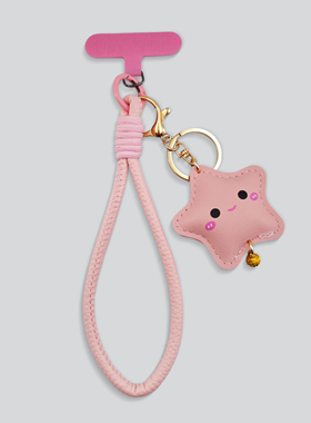 【高品质】浅樱粉手机壳挂绳斜挎新款手腕编织短绳防丢橙色便携女高档垫片双扣绳适用苹果华为手机壳挂绳东