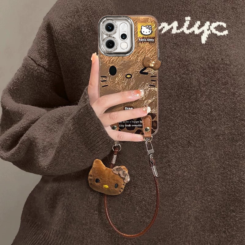 适用opporeno14新款手机壳reno14pro高级小众女reno13独特好看reno13pro可爱kitty猫reno12手绳外壳保护套零