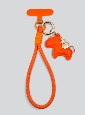 【高品质】星宇橙手机壳挂绳斜挎新款手腕编织短绳防丢橙色便携女高档垫片双扣绳适用苹果华为手机壳挂绳东