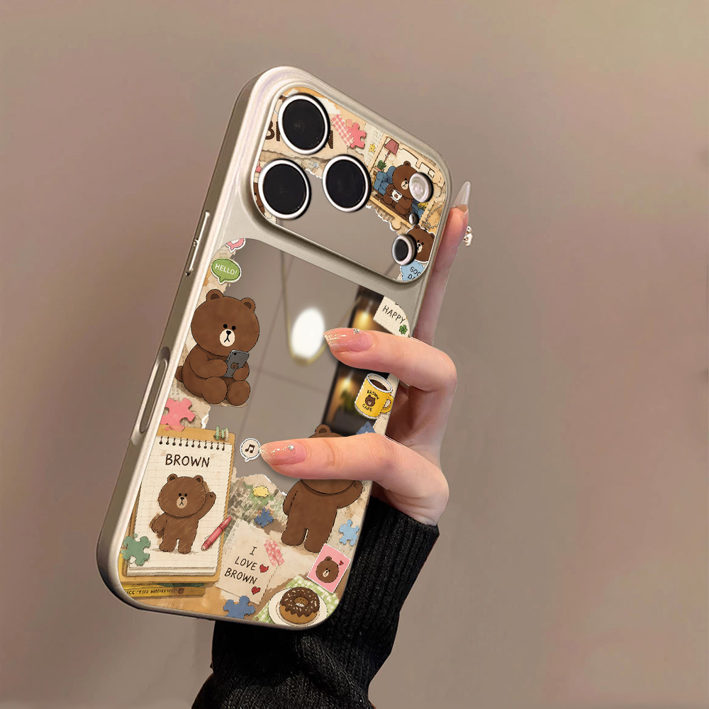 适用苹果18手机壳iphone18promax新款女17pro卡通带镜子16plus小众高级感15超好看14镜头全包13防摔保护壳燕